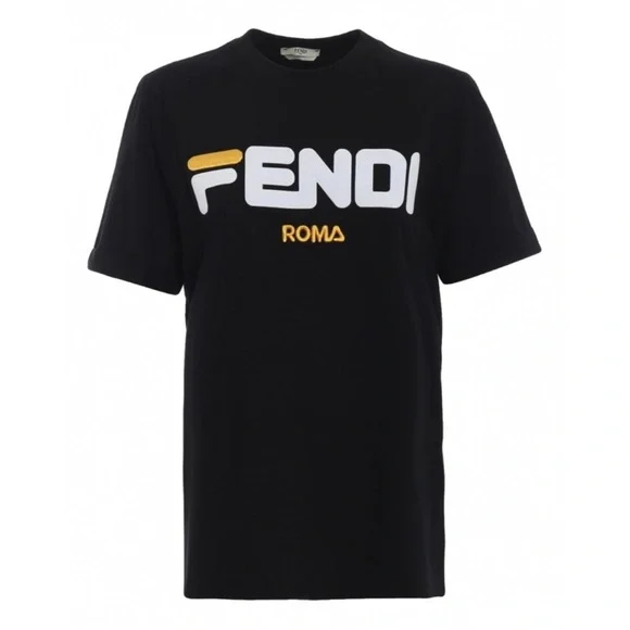 Fendi Tops Fendi X Fila Collaboration Logo Tshirt S Poshmark